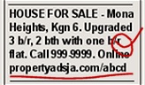 Old newspaper classified ad