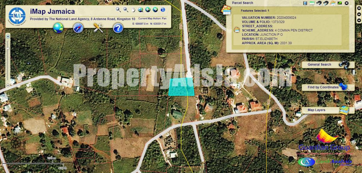 Residential lot For Sale in JUNCTION, St. Elizabeth Jamaica