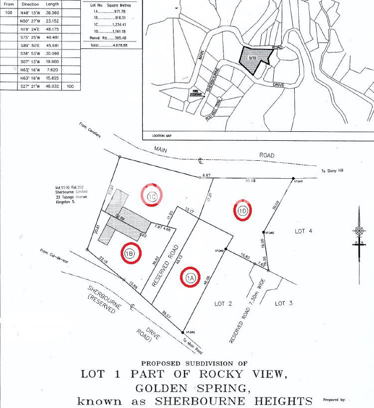 Residential lot For Sale in Sherbourne Heights, Kingston / St. Andrew