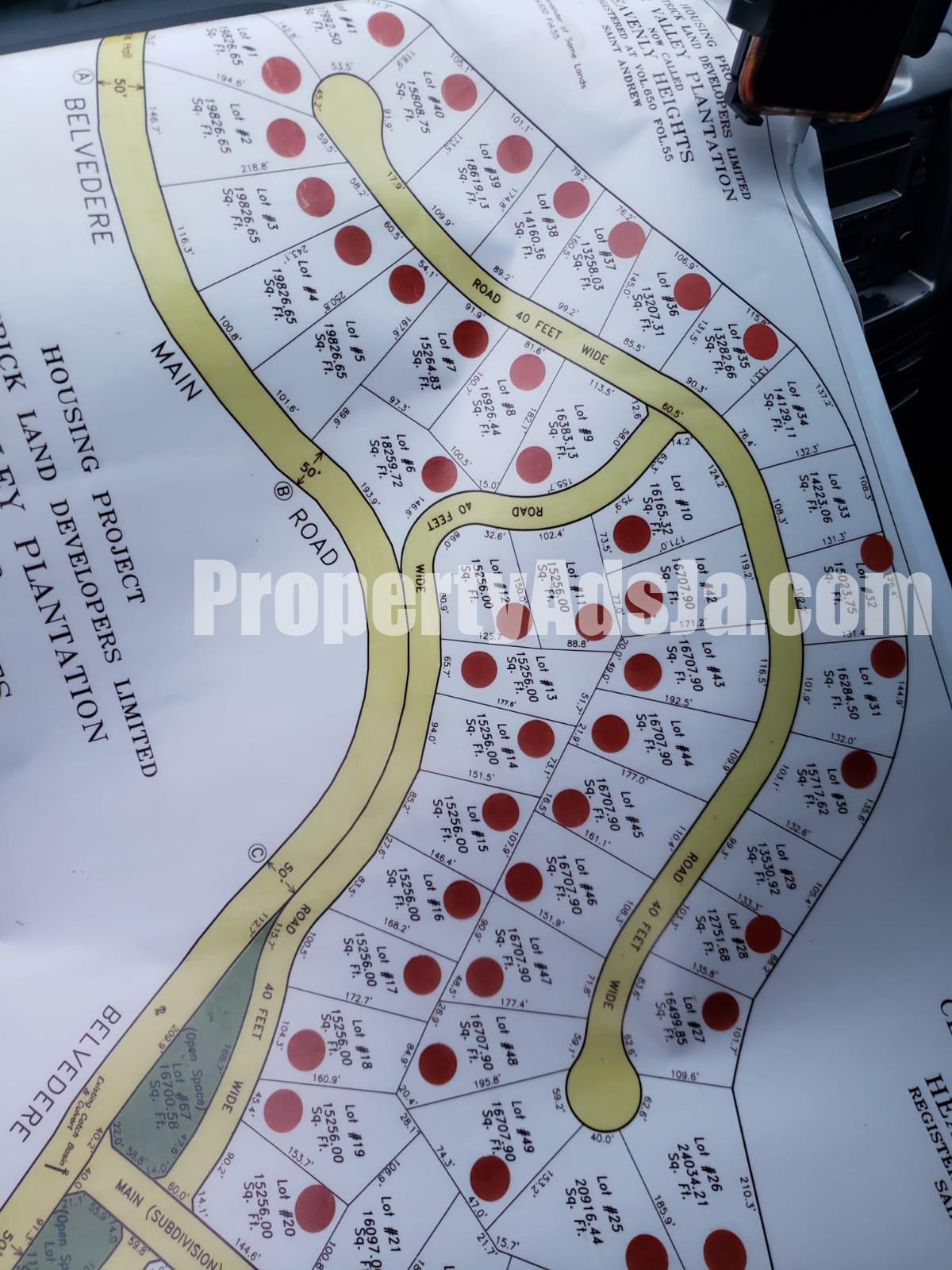 Residential lot For Sale in Red Hills Belvedere, Kingston / St. Andrew