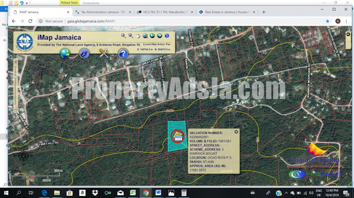 Residential lot For Sale in Great Pond Ocho Rios, St. Ann Jamaica