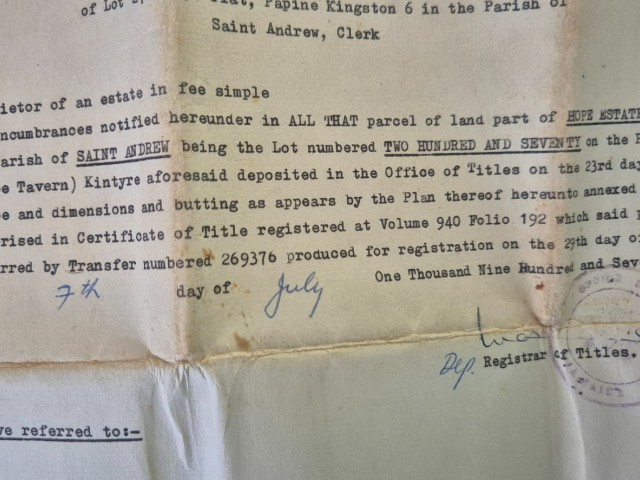 Land For Sale - Tavern Kintyre, Kingston / St. Andrew, Jamaica