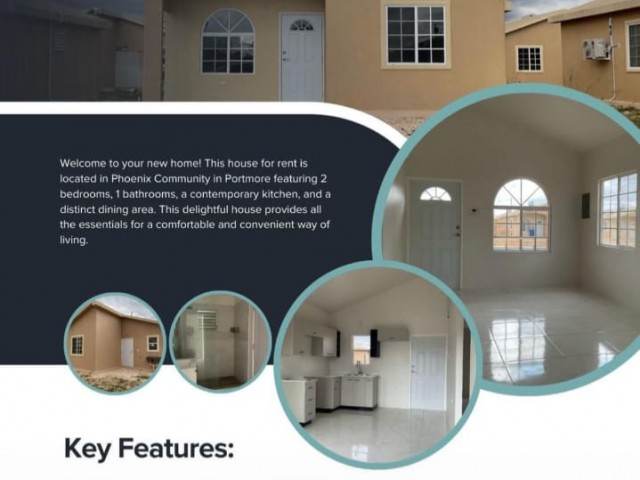 2 bed House For Rent - Portmore, St. Catherine, Jamaica