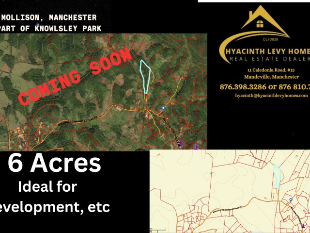 Development Land (Residential) For Sale - Mollison Christiana Part of Knowlsley Park, Manchester, Jamaica