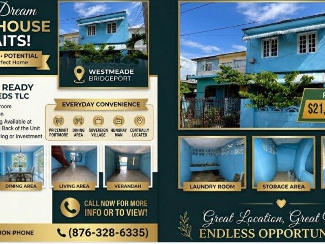 2 bed House For Sale - Bridgeport Portmore, St. Catherine, Jamaica